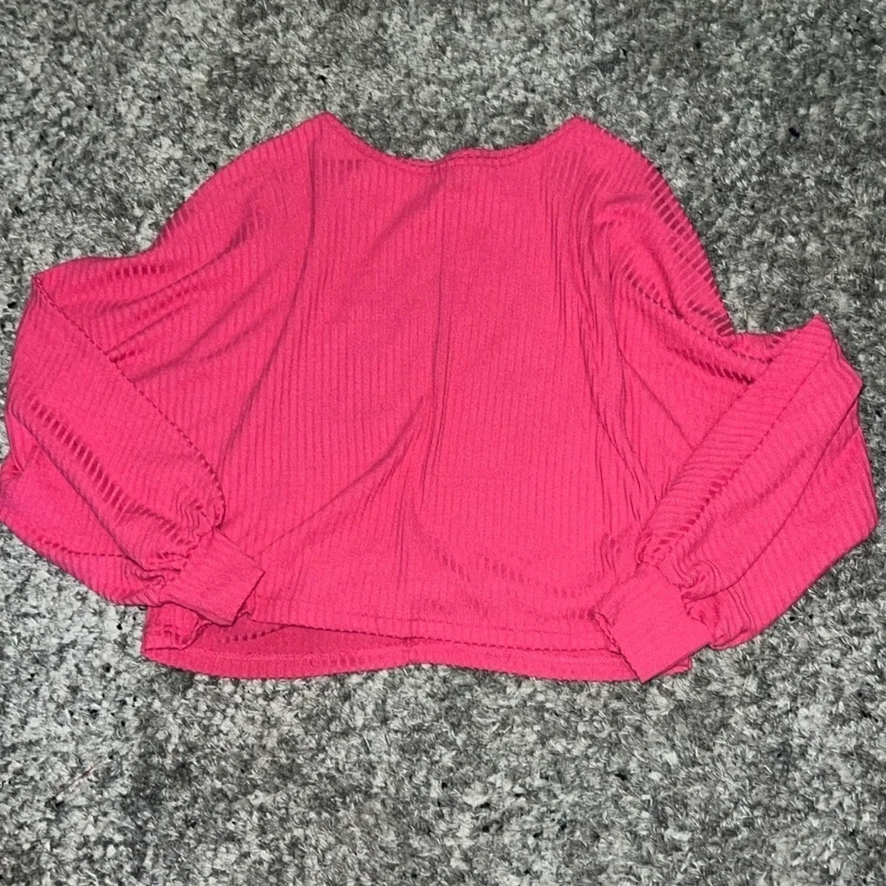 Zara Pink Ribbed Blouse